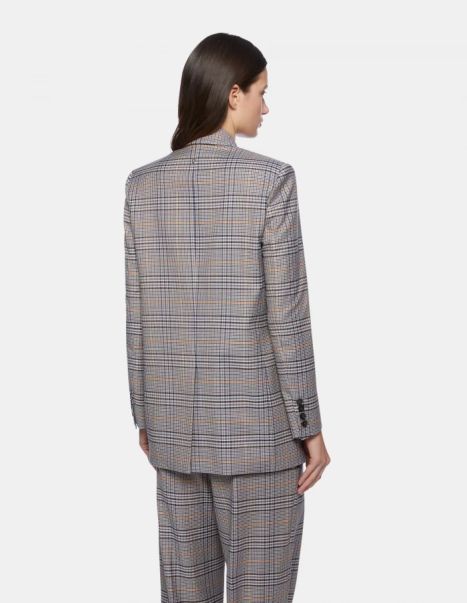 Single-Breasted Prince Of Wales Check Blazer Blazers Dondup Women