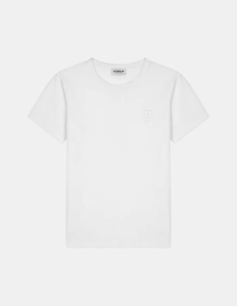Dondup T-Shirts & Sweatshirts Women White Regular-Fit Jersey T-Shirt
