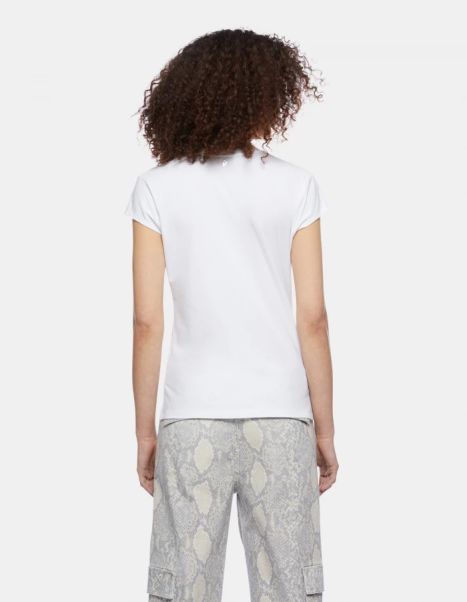 Slim-Fit Jersey T-Shirt White Women Dondup T-Shirts & Sweatshirts