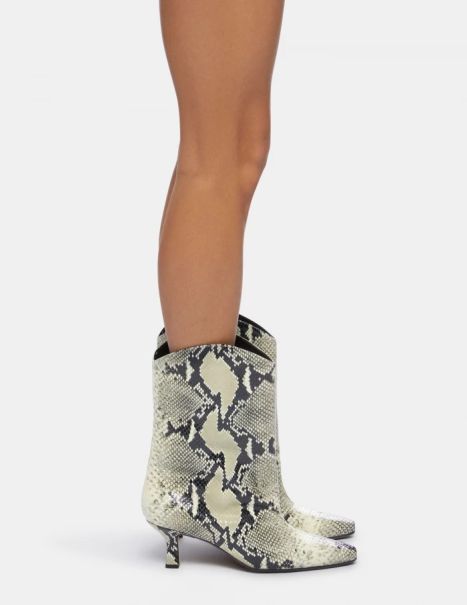 Women Dondup Accessories Burro Boots In Python-Print Effect Leather