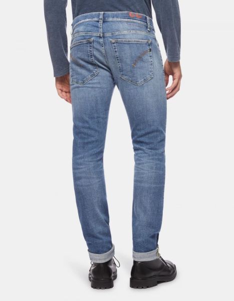Men Ritchie Skinny Jeans In Stretch Denim Dondup Jeans