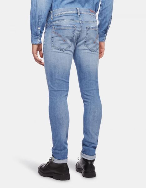 George Skinny Jeans In Stretch Denim Jeans Dondup Men