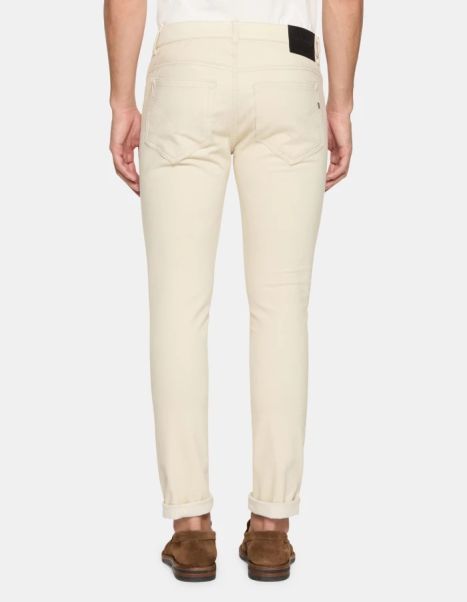 Men Travis Slim-Fit Cotton Trousers Dondup Jeans