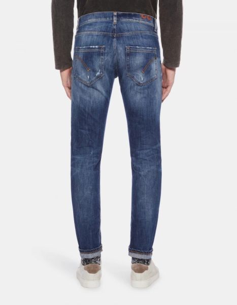 Dondup Mius Slim-Fit 32-Inch Jeans In Stretch Denim Men Jeans
