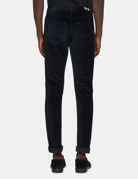 Men Dondup Icon Regular-Fit 34-Inch Velvet Trousers Jeans