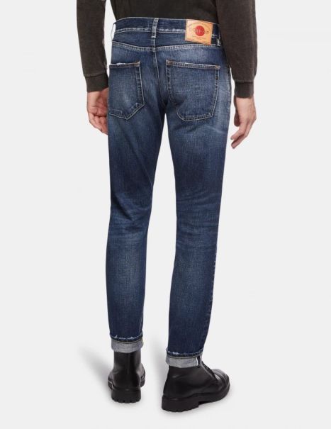 Icon Regular-Fit Jeans In Selvedge Rigid Denim Jeans Men Dondup