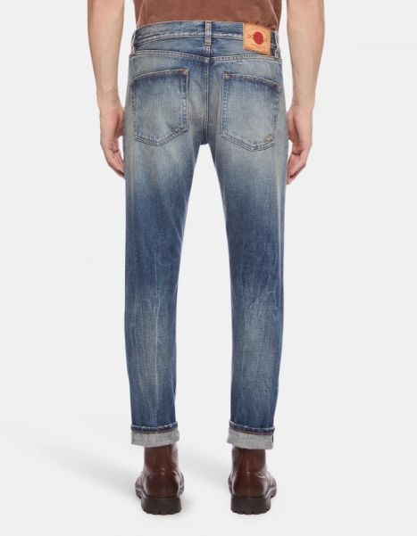 Jeans Dondup Men Icon Regular-Fit Jeans In Selvedge Rigid Denim