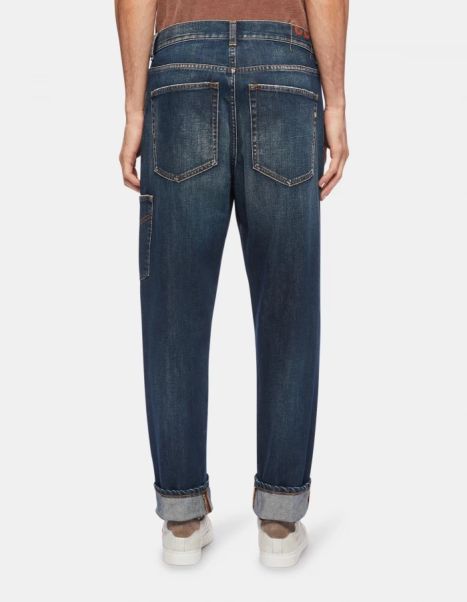 Paco Loose-Fit Jeans In Rigid Denim Dondup Men Jeans