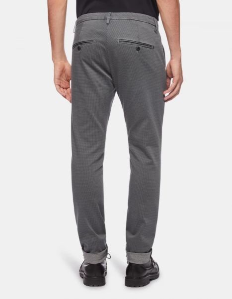 Dondup Men Gaubert Slim-Fit Trousers In Printed Cotton Pants