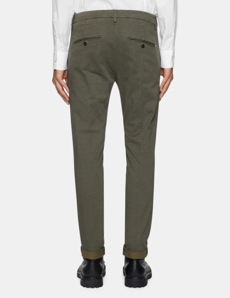 Dondup Gaubert Slim-Fit Trousers In Printed Cotton Men Pants
