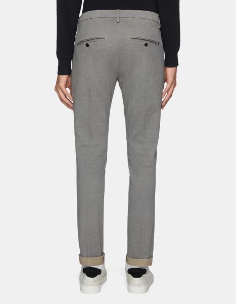 Dondup Men Gaubert Slim-Fit Trousers In Printed Cotton Pants