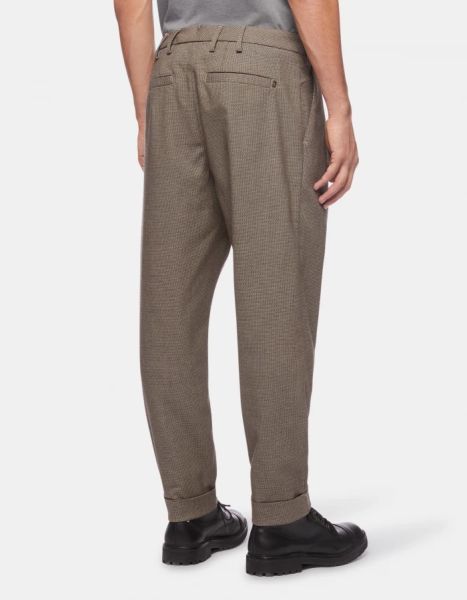Oscar Carrot-Fit Wool-Blend Trousers Pants Men Dondup