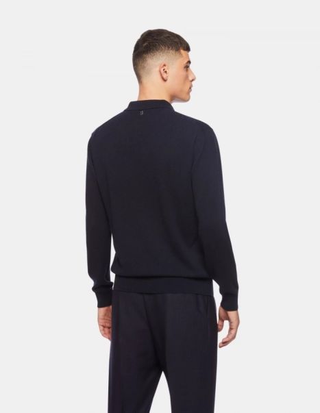 Dondup Men Regular-Fit Cashmere And Silk Polo Shirt Knitwear