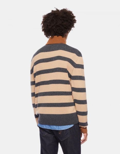 Knitwear Regular-Fit Polo Neck Jumper In Cashmere Blend Men Dondup
