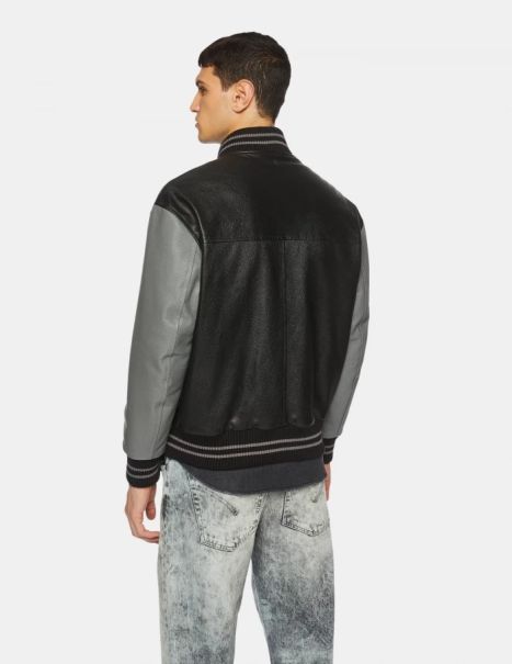 Dondup Coats And Jackets Loose-Fit Nappa Leather Bomber Jacket Men