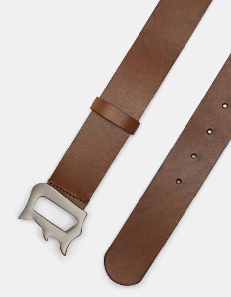 Leather Belt Accessories Dondup Brown Men